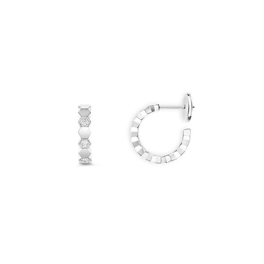 Chaumet Bee My Love Small White Gold and Diamond Hoop Earrings 85271 image number 2